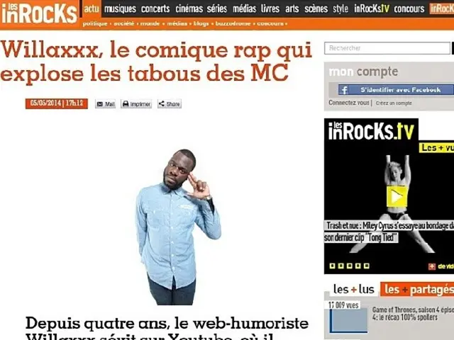 This is the web page where we can see man and some text. Right side of the image, one more image is...