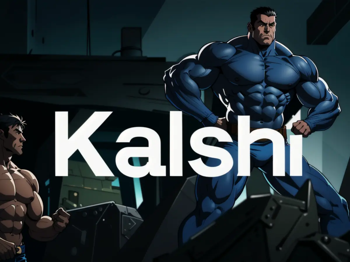 Blond woman, wearing a short black dress and heels, poses provocatively with a cigar in one hand and a martini glass in the other, against a red backdrop. Financial prediction platform, Kalshi, maintains its prediction markets are financial tools, not wagers, amidst legal battles with five states over halt orders.