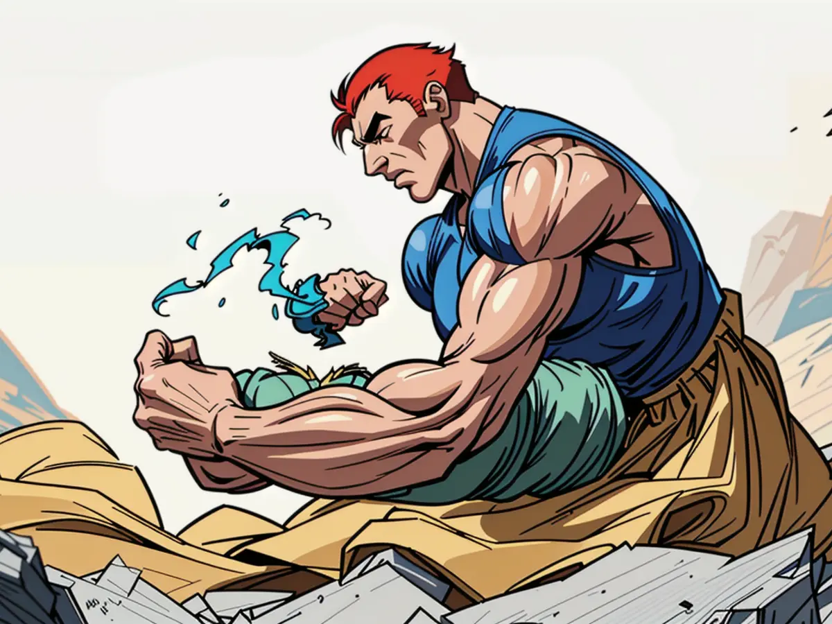 Unedited depiction: Radical extremist gathering, showing diverse attendees engaged in impassioned speeches and fervent protests, flags and rally banners clearly visible. Bitcoin miners maintain a composed demeanor following the halving, keeping their reserves intact and demonstrating optimistic outlooks regarding Bitcoin's future price direction.