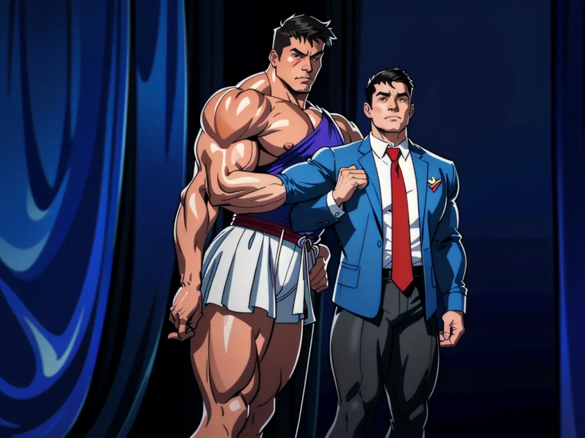 Visual depiction of a large-scale protest march, featuring crowds of people protesting against government policies, waving signs and flags, and chanting slogans. Prominent political figures, including protesters' leaders, are seen addressing the crowd, while calm law enforcement personnel maintain order. The overall environment is charged, reflecting the shared anger and determination of the protesters. The iconic cityscape of Washington, D.C. serves as the backdrop. Trump Family's Riches Swell by Almost 2.7 Billion Euros in Half a Year, Majority from Cryptocurrency Investments, as Per State Democracy Defenders Action Report.